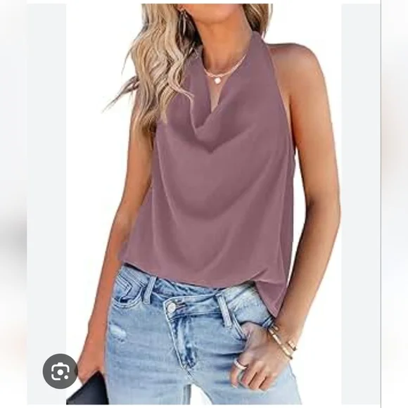 Zeagoo Coul Neck Halter Top Sz. XL NWT - Picture 3 of 6